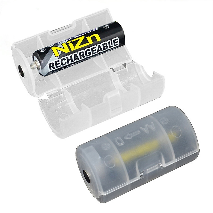 Bộ 2 adapter chuyển đổi pin tiểu AA thành pin đại D