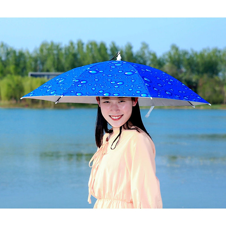 Mũ Ô Dù Rảnh Tay – Che mưa, nắng, câu cá, chống tia UV siêu tiện lợi