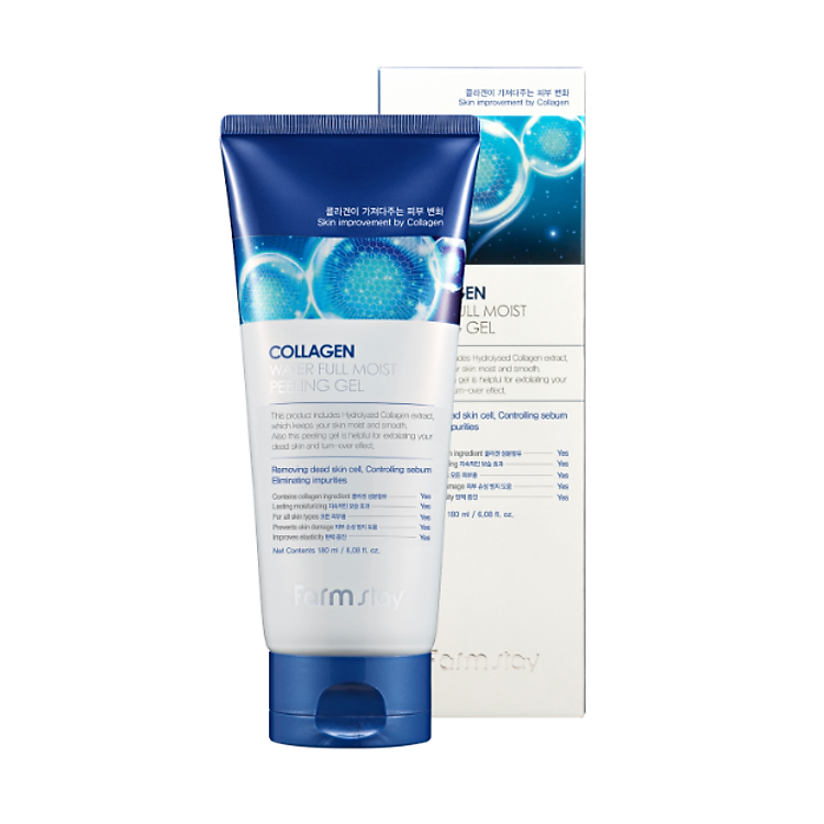 Tẩy Tế Bào Chết Collagen _ Farmstay Collagen Water Full Moist Peeling Gel