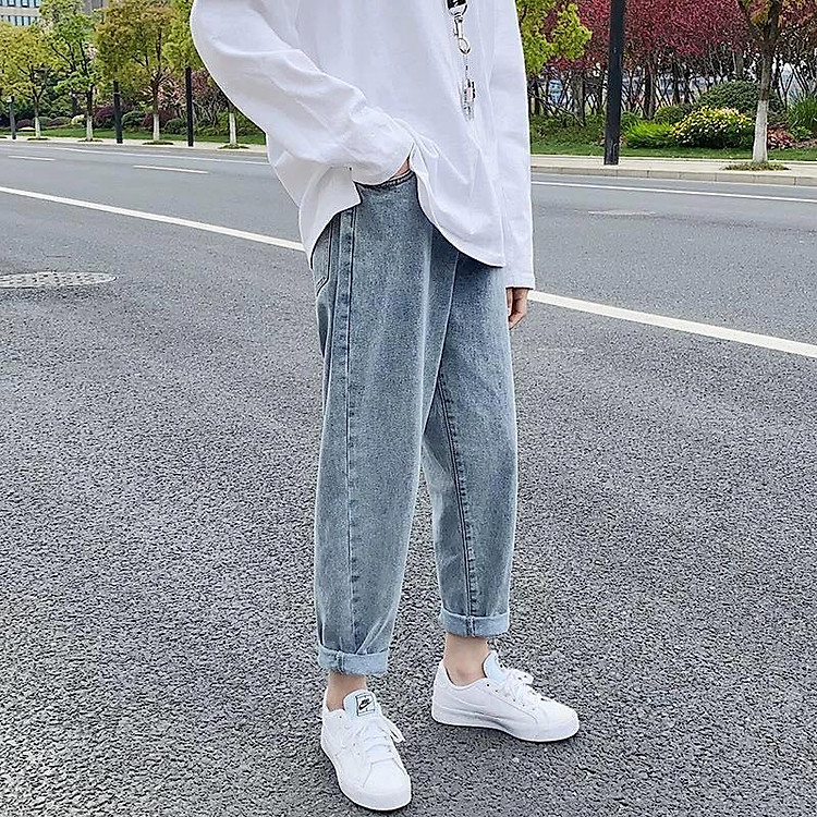 ( Jean dày) Quần Jeans Nam - Quần Baggy Nam Thời Trang Unisex- Phong cách thời trang hàn quốc
