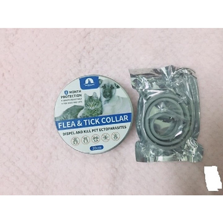 Vòng cổ chống ve rận silicon cho chó mèo (hộp sắt)