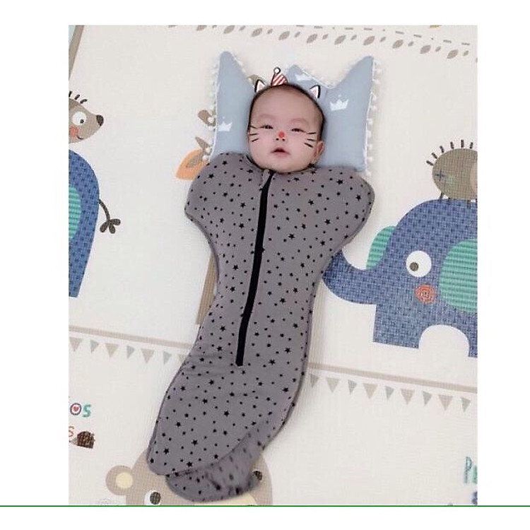 Chăn quấn nhộng chũn cho bé ngủ ngon, sâu giấc - Tặng kèm 01 khóa chặn cửa tủ lạnh