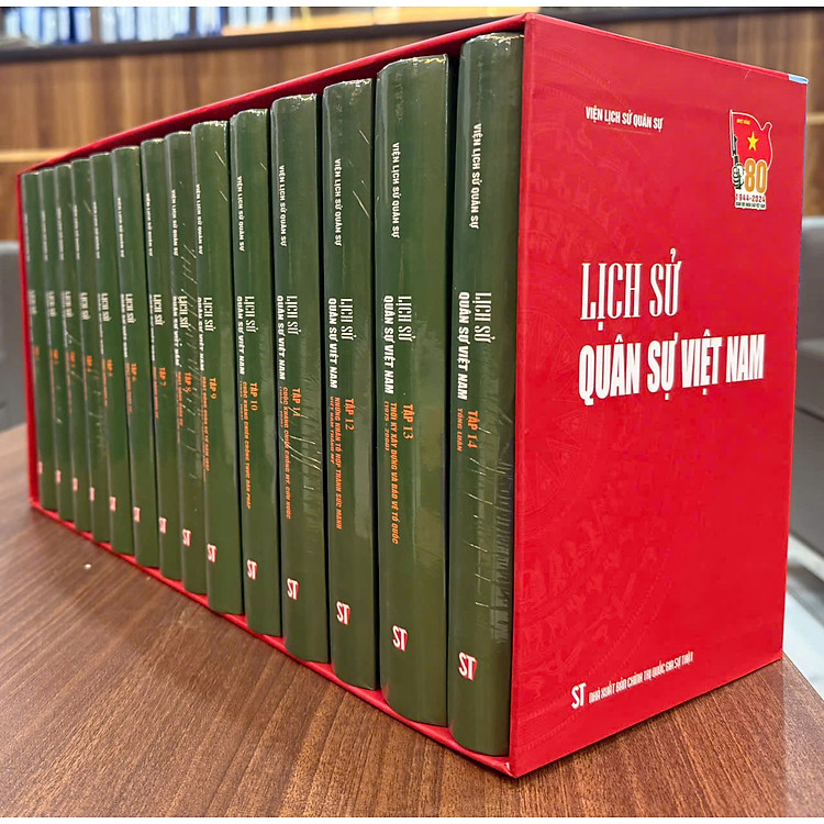 (Boxset bìa cứng) Bộ sách LỊCH SỬ QUÂN SỰ VIỆT NAM (14 tập) – Viện Lịch sử Quân sự Việt Nam, Bộ Quốc phòng - NXB CTQGST