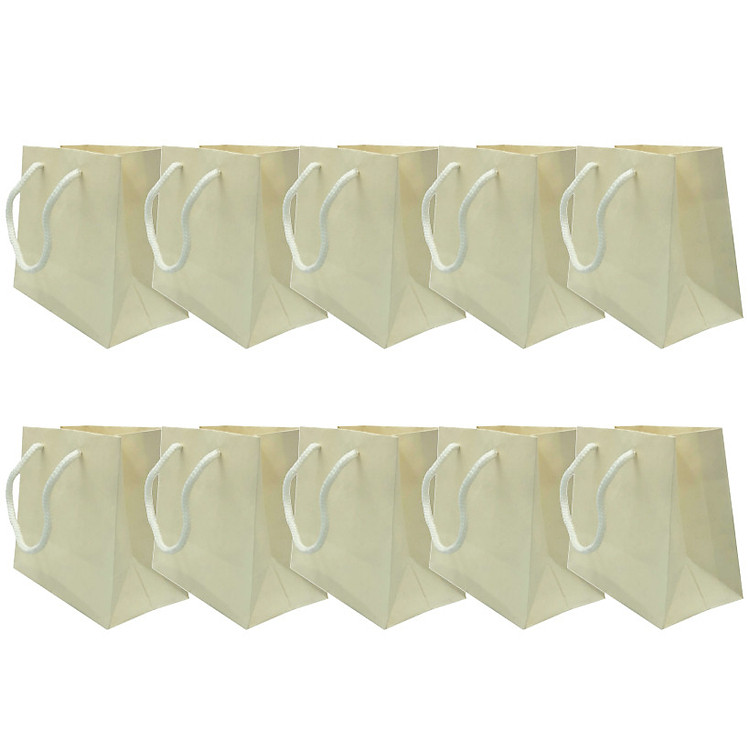 Combo 10 Túi Giấy trơn Krat trắng KT02 (14 x 18 x 8)