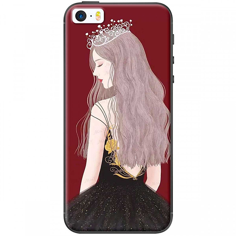 Ốp lưng dành cho điện thoại iPhone 5, iPhone 5S Mẫu Nữ hoàng
