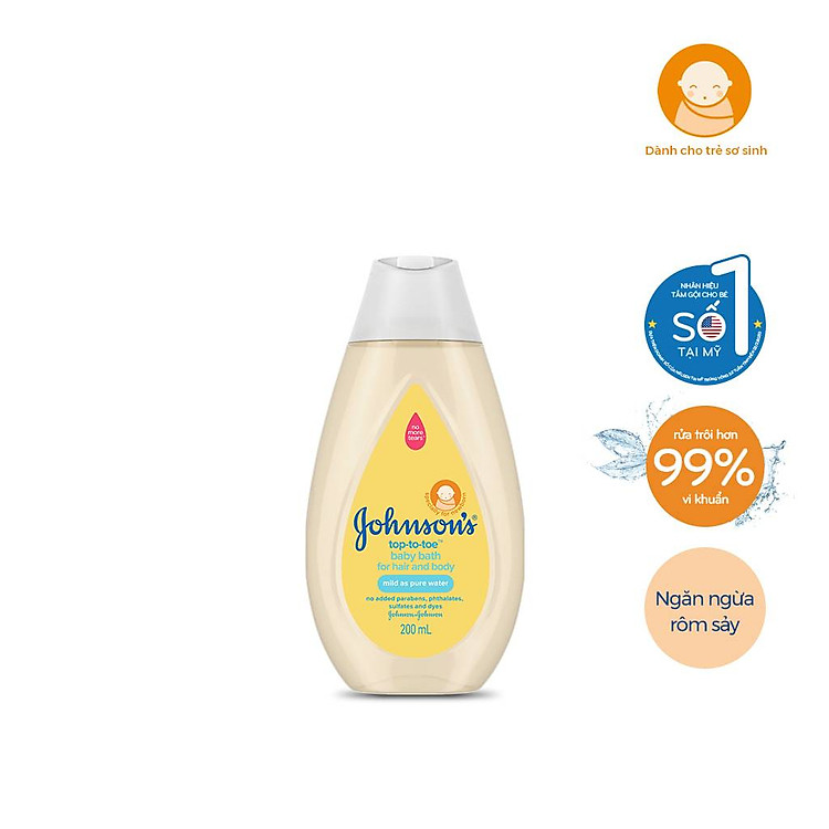 Sữa tắm gội toàn thân Johnson's Baby (200ml)
