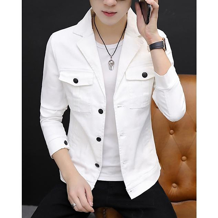Áo khoác cổ vest, áo khoác cổ vest nam T6 áo khoác phối cổ vest siêu thời trang, hàng thiết kế cao cấp