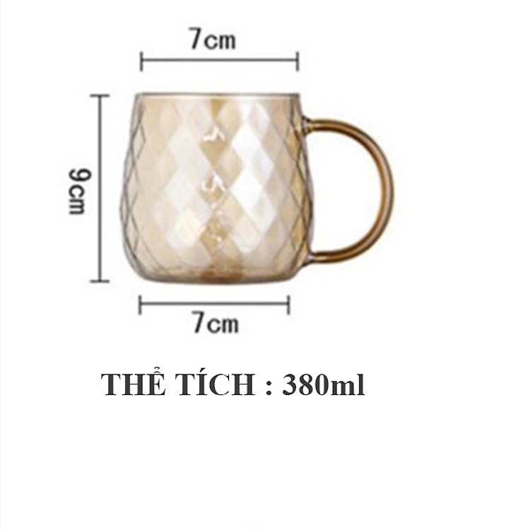 Ly thủy tinh vân 380ml sang trọng
