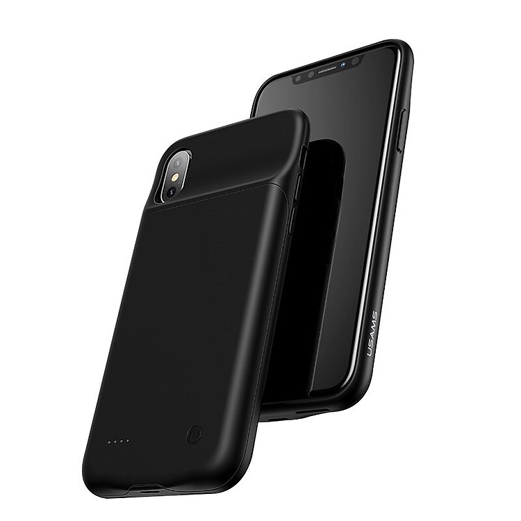 Ốp lưng kèm pin sạc dự phòng cho iPhone X/XS USAMS US-CD43 3200mAh (Black) - Hàng chính hãng