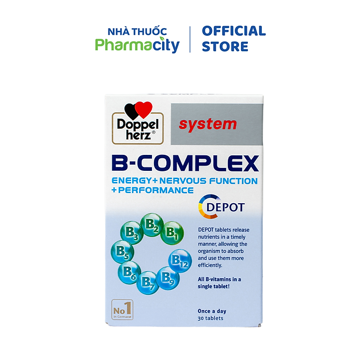 Thực Phẩm Bảo Vệ Sức Khỏe Doppelherz B-complex (Hộp 30 Viên)