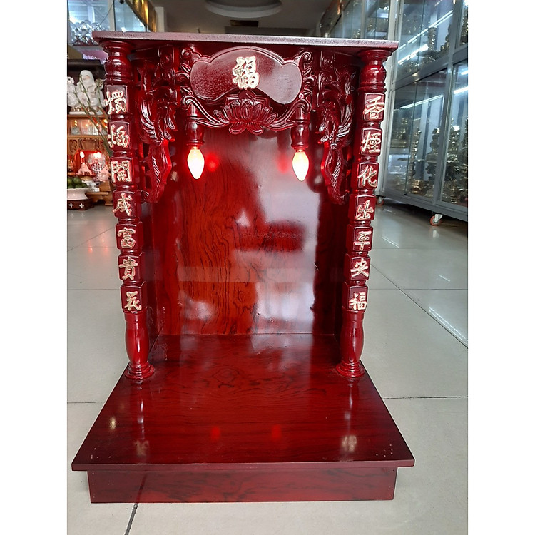 Bàn thờ Thần Tài Ông Địa giá rẻ gỗ Ép ngang 36 cao 48 , Mã sản phẩm E01 - Đồ Thờ Thắng Duyên Đại Phát