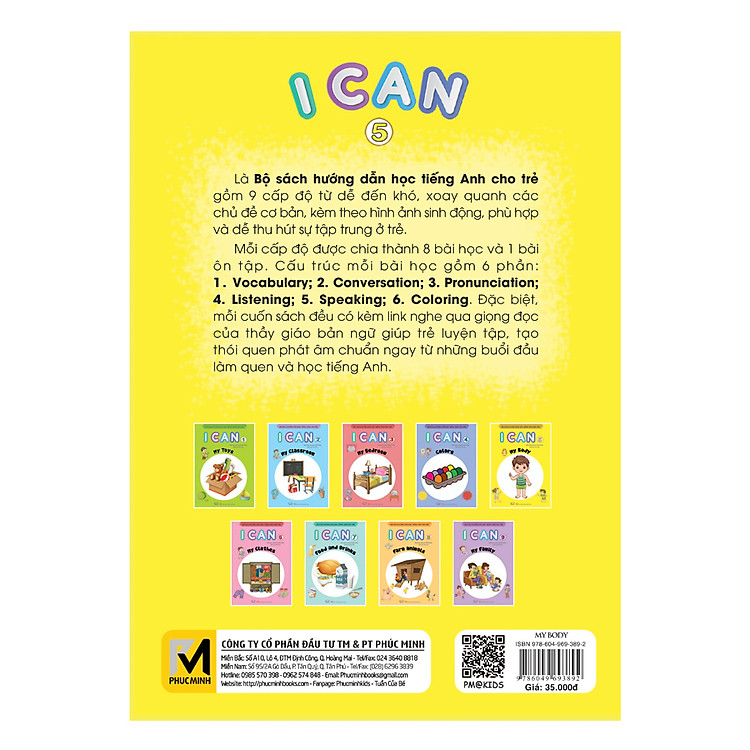 I Can My Body - sách học tiếng Anh cho trẻ mầm non - Ảnh 3