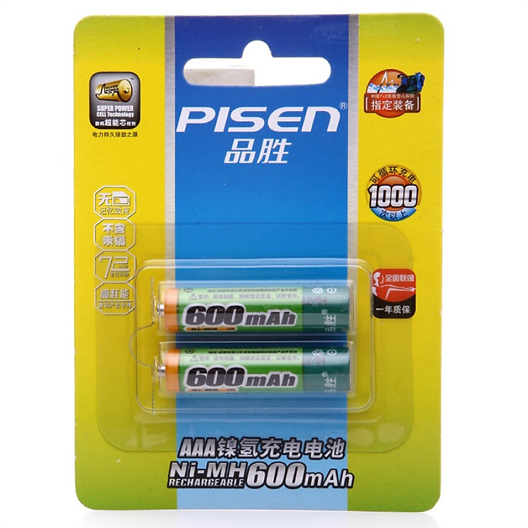 Bộ 2 Viên Pin PISEN AAA NiMH Battery