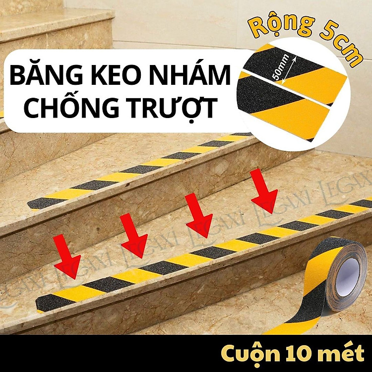 Băng Keo Dính Nhám Cát Dán Bậc Thang (5 mét)