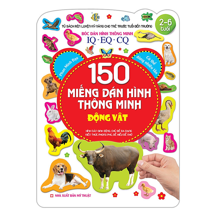 Sách 150 Miếng Dán Hình Thông Minh - Động Vật IQ-EQ-CQ