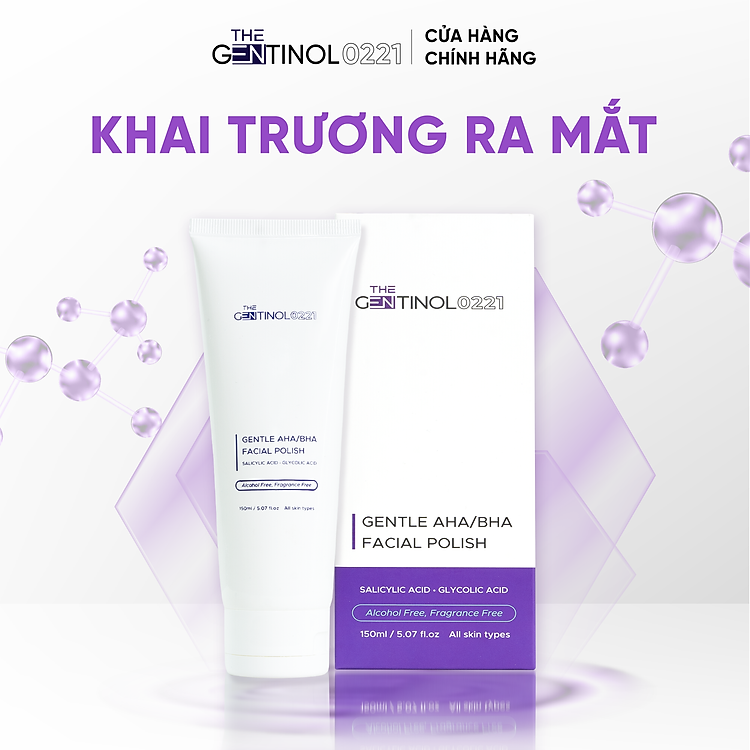 Tẩy tế bào chết mặt và body The Gentinol 0221 ngừa mụn, trắng da, chống oxy hóa cho mọi làn da 150ml