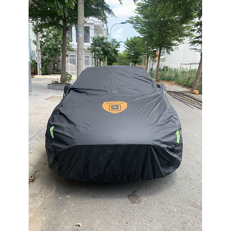 Bạt phủ ô tô Hyundai Accent chất liệu Polyester - màu đen cao cấp MACSIM màu đen - sử dụng trong nhà và ngoài trời