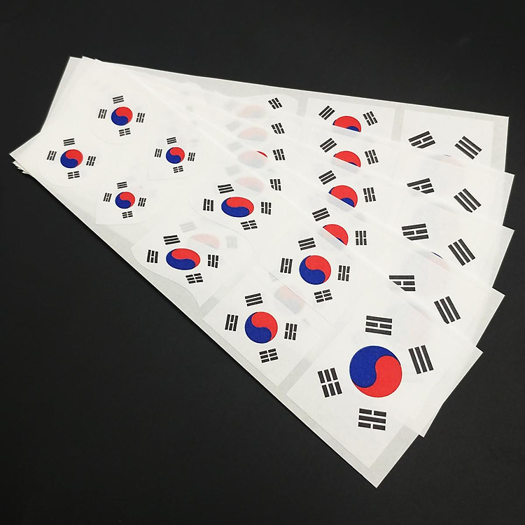 Bộ Sticker Hình Lá Cờ Hàn Quốc (5 cái) - Ảnh 4