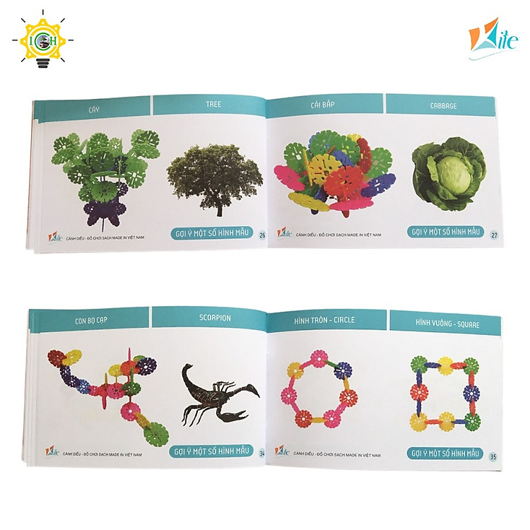 Đồ chơi Xếp Hình Bông Hoa KITE 1104 Chính hãng Giá rẻ - Hình ảnh 3