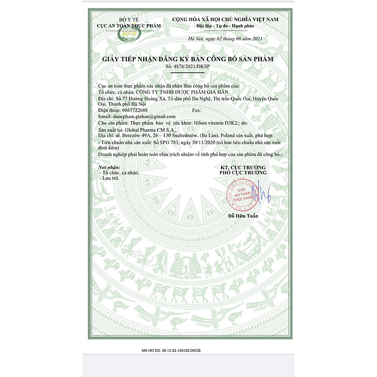 Nơi mua Hibon Vitamin D3K2 - Dược phẩm Gia Hân Chất lượng Giá rẻ - Hình ảnh 4
