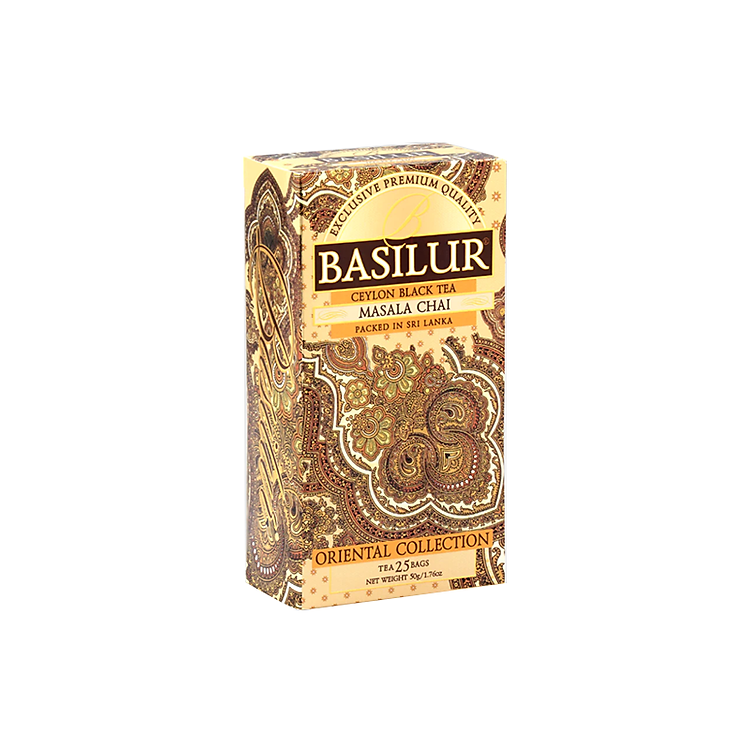Trà đen Ceylon Basilur vùng Masala Chai – Bộ sưu tập Phương Đông – túi lọc 50g