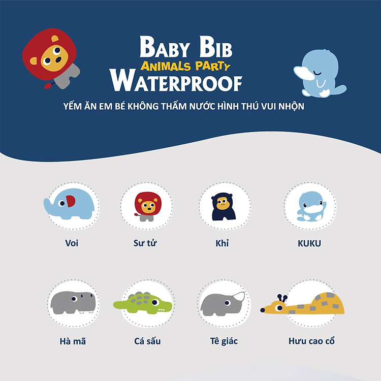 Mua Yếm Ăn Em Bé Hình Thú Không Thấm Nước Chính hãng Ưu đãi - Hình ảnh 2