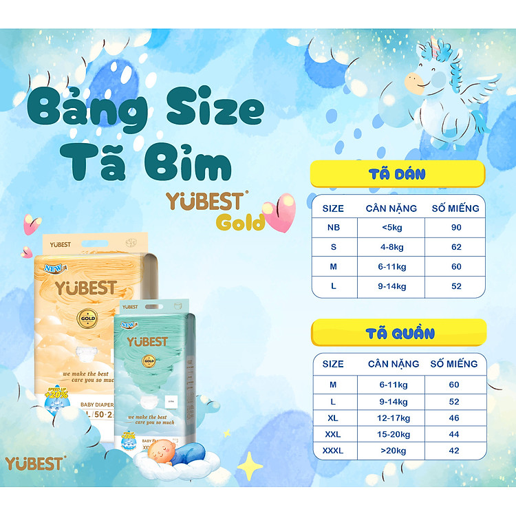 Yubest Angel Size L 60 Miếng Tiết kiệm