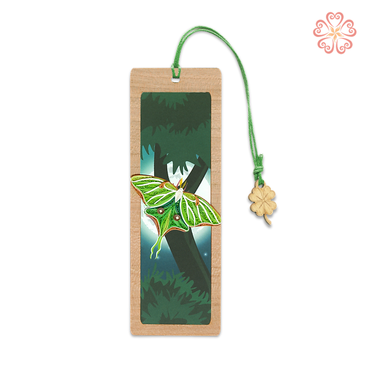 Bookmark Giấy Xoắn Nghệ Thuật - Bướm Đêm Luna - Luna Moth - Animals - Việt Net - VN6BM412165NN