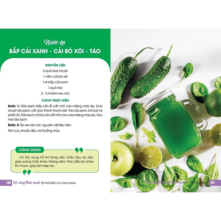 Nước Ép Từ Thiên Nhiên Tăng Cường Sức Đề Kháng Với Juice - 50 Công Thức Nước Ép Xanh Cho Sức Khỏe Vàng - Ảnh 5