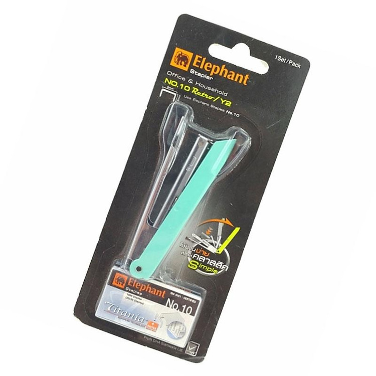 Bấm Kim Số 10 Elephant Retro/Y2 - Màu Xanh - Ảnh 4