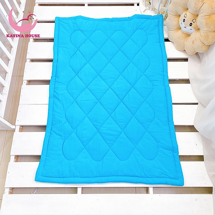 Nệm cho bé đi học nhà trẻ mầm non mẫu giáo 80x120cm Katina House, vải cotton cara mềm thoáng mát
