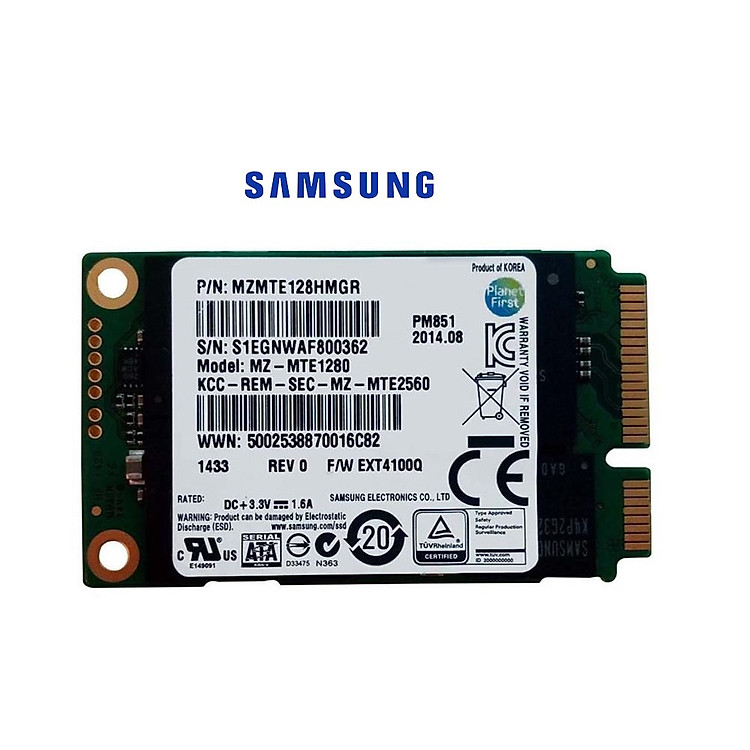 Ổ Cứng SSD Samsung mSATA PM851 128GB - Hàng Nhập Khẩu