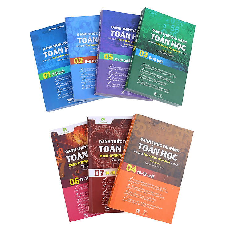 Sách : Đánh Thức Tài Năng Toán Học - Bộ 7 Cuốn (7 - 15 tuổi )