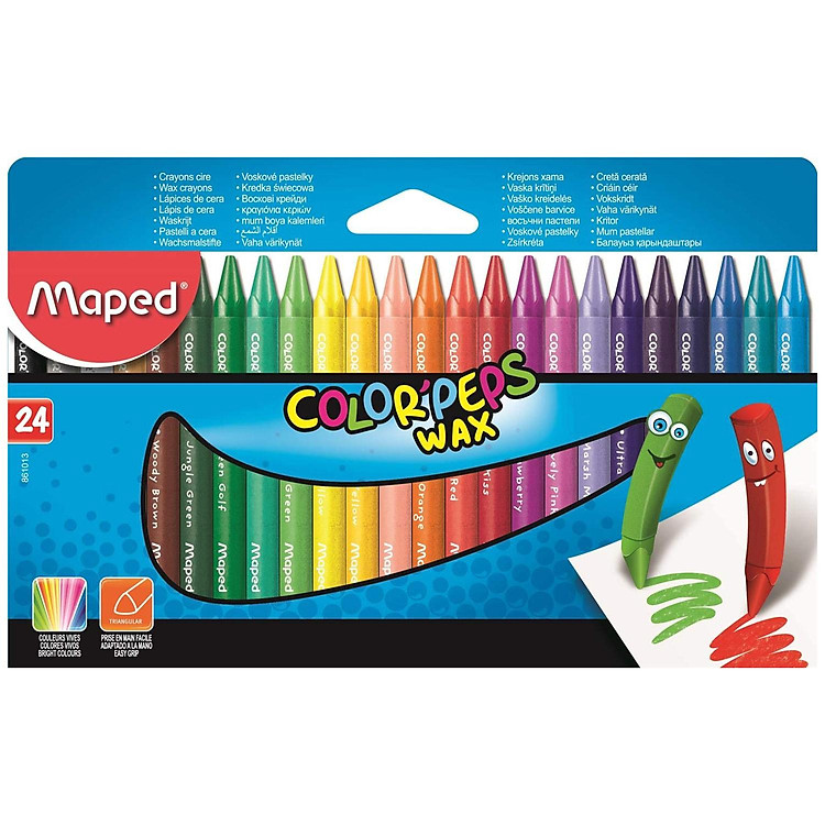 Hộp Chì Sáp 24 Màu Maped AA861013 - Ảnh 6