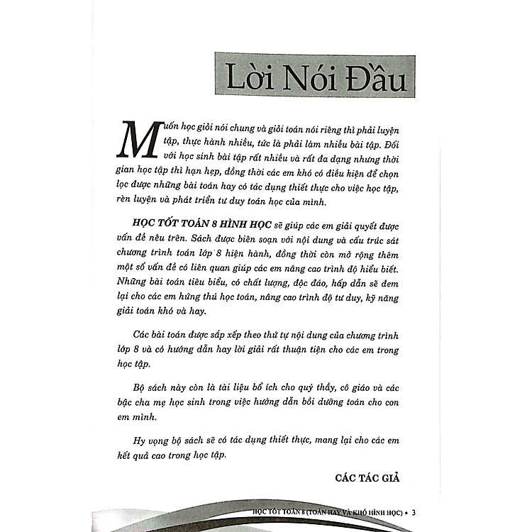 Học Tốt Toán 8 - Toán Hay Và Khó Hình Học - Ảnh 3