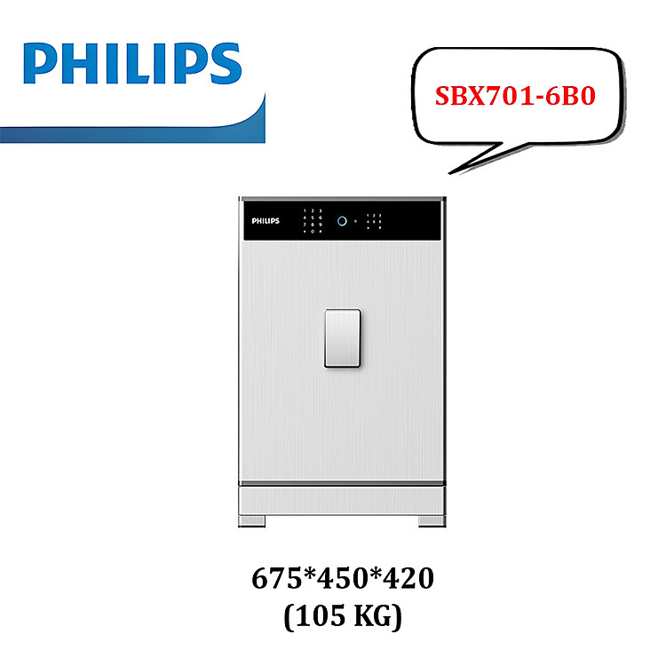 Két sắt điện tử thông minh vân tay, mã số ảo thương hiệu Hà Lan cao cấp Philips SBX701 - Hàng chính hãng