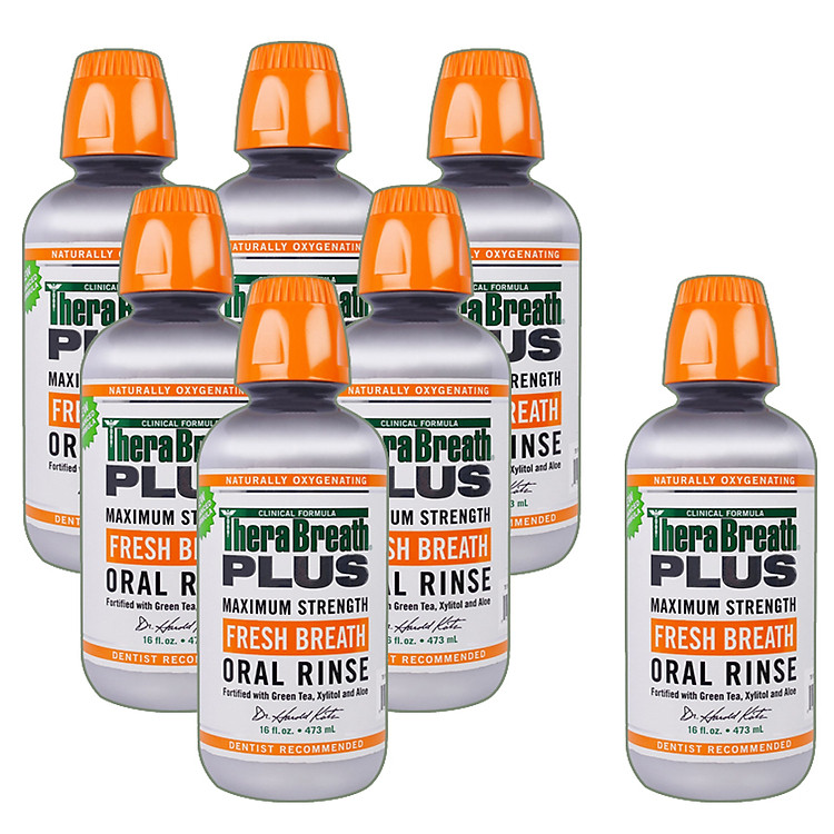 Combo 6 Chai Nước Súc Miệng Therabreath Plus Hỗ Trợ Điều Trị Hôi Miệng (473ml) + Tặng 1 Chai Cùng Loại