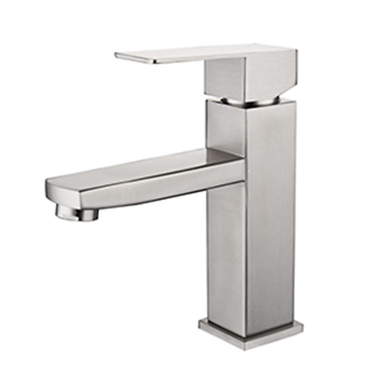 Vòi nước rửa vuông nóng lạnh inox 304 nguyên bản