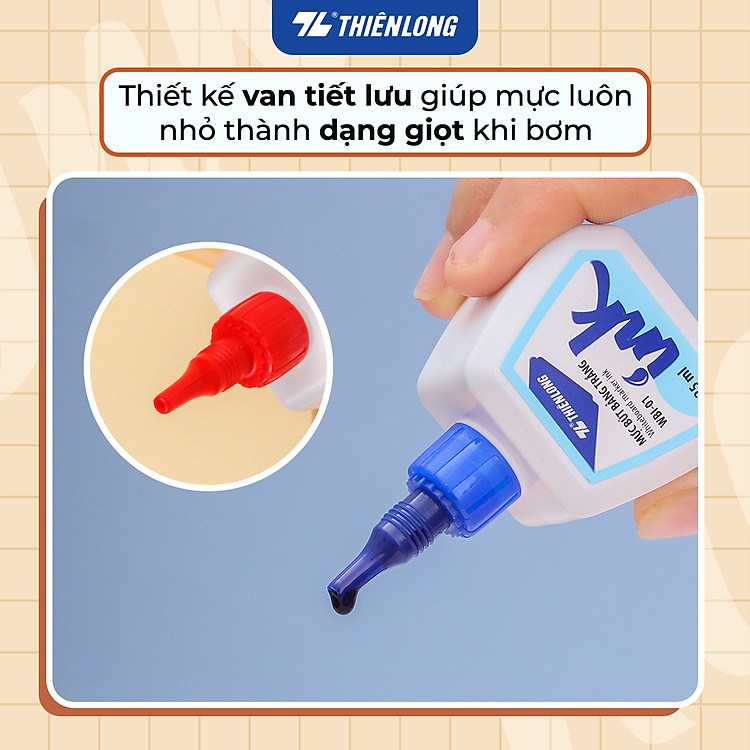 Mực bút lông bảng Thiên Long WBI-01 - Màu Xanh - Ảnh 4