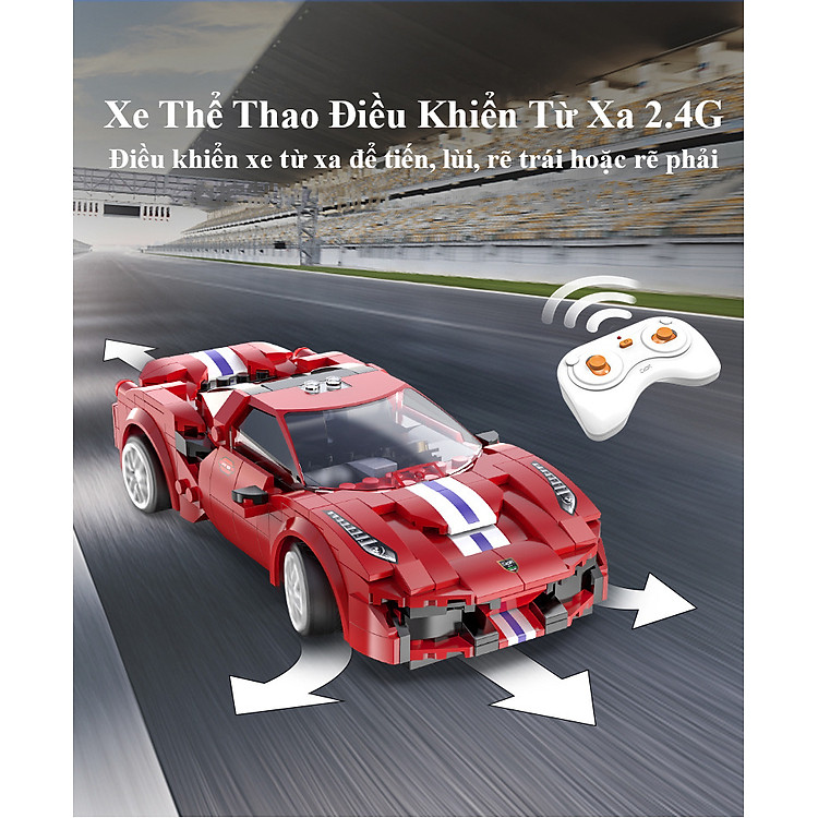 Bộ Đồ Chơi Lắp Ghép Xe Đua Ferrari Chính hãng Ưu đãi - Hình ảnh 4