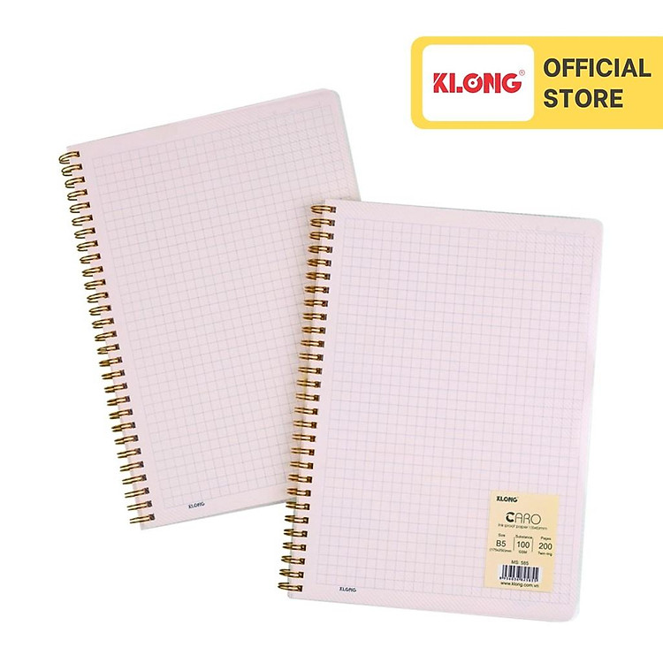 Vở Caro (6×6)mm lò xo kép KLONG B5 (200 trang)