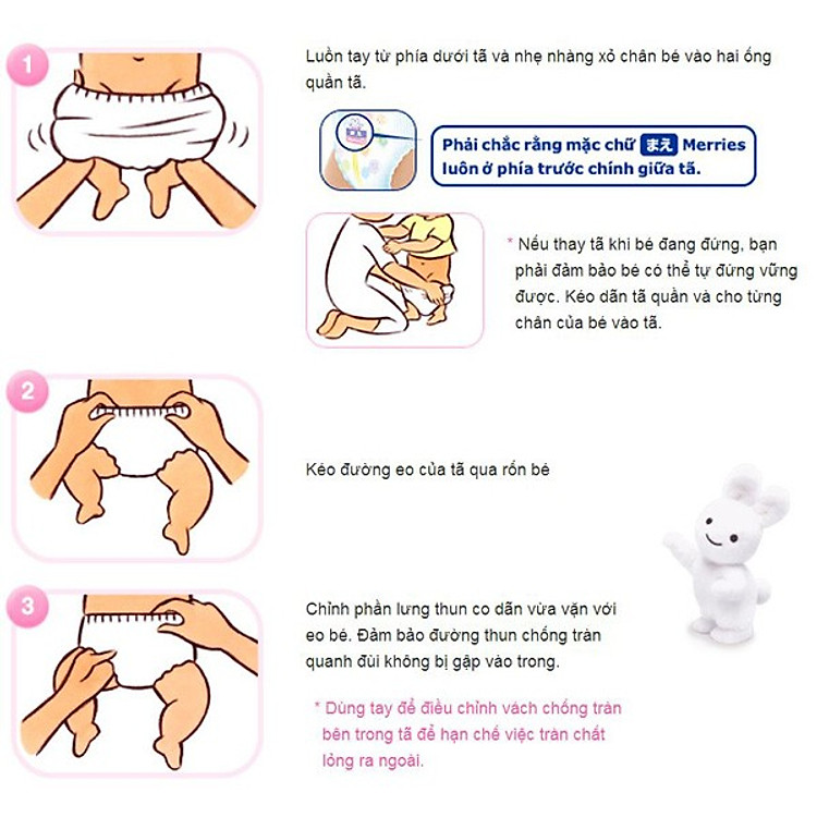 Bỉm/Tã Quần Merries Size M58 Uy tín Giá rẻ - Hình ảnh 2