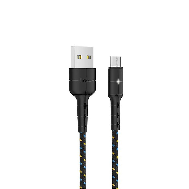 Cáp sạc Micro USB Hoco X14 Pro, cáp sạc bọc dù siêu bền, hỗ trợ sạc nhanh 3A Max, tự ngắt khi pin đầy, LED báo sạc dành cho Samsung, Huawei, Xiaomi, Oppo, Sony - Hàng chính hãng