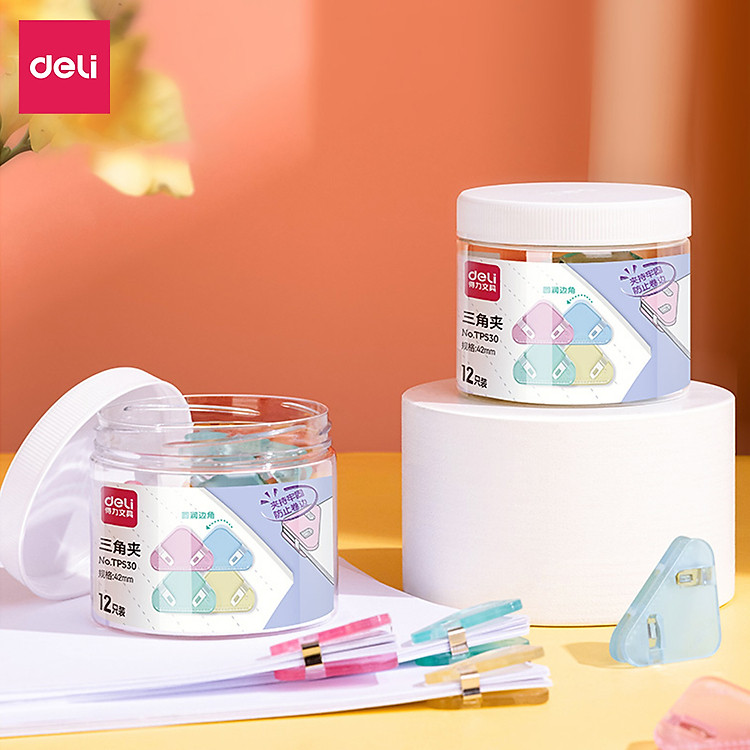 Kẹp Tài Liệu Tam Giác Deli (1 chiếc) - Ảnh 7