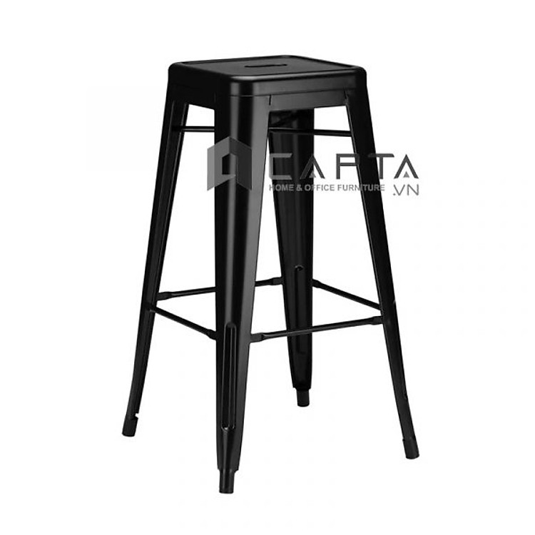 Ghế quầy bar tolix sơn tĩnh điện màu xám không tựa có chân cố định CB TOLIX-T1 Capta.vn