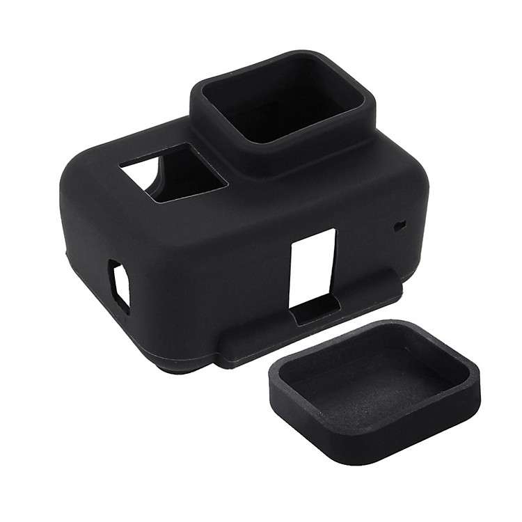 Combo: Case Silicon bảo vệ cho GoPro Hero 7 Black + Cáp đậy ống kính - Hàng chính hãng