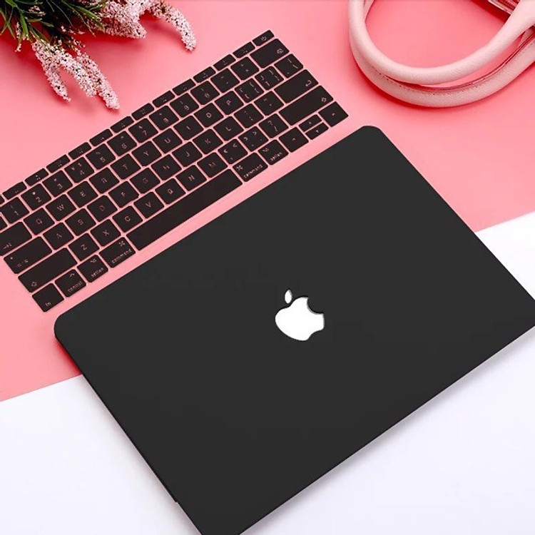 Combo Ốp + Phủ Phím cho Macbook đủ dòng - MÀU ĐEN