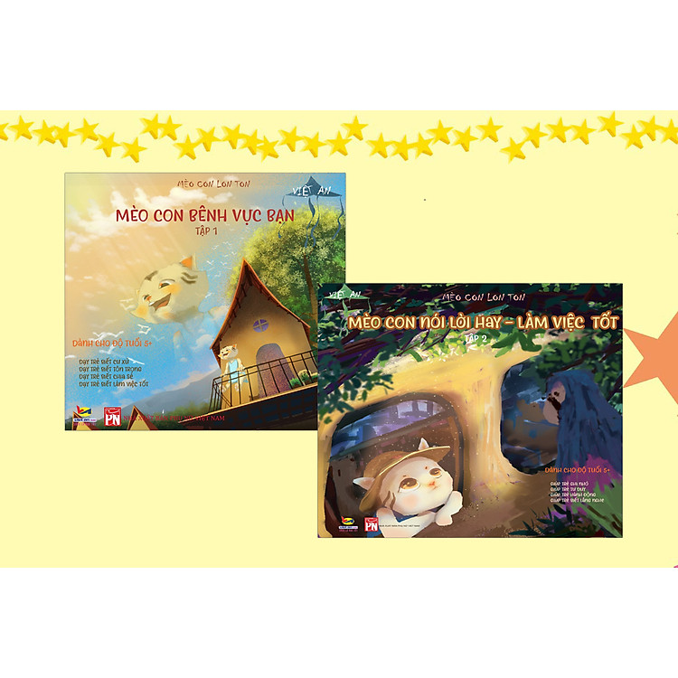 SÁCH RÈN LUYỆN KỸ NĂNG CHO BÉ - COMBO MÈO CON LON TON (tập 1 + 2) - Ảnh 2