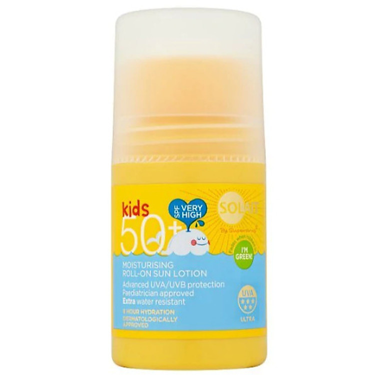 Kem chống nắng trẻ em, dạng lăn Solait Kids Roll-on Sun Cream SPF50+ 75ml