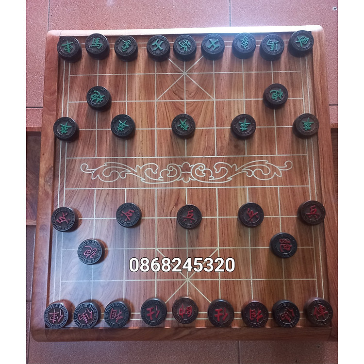 Bộ bàn cờ tướng gỗ hương đá Chính hãng Tiết kiệm - Hình ảnh 5